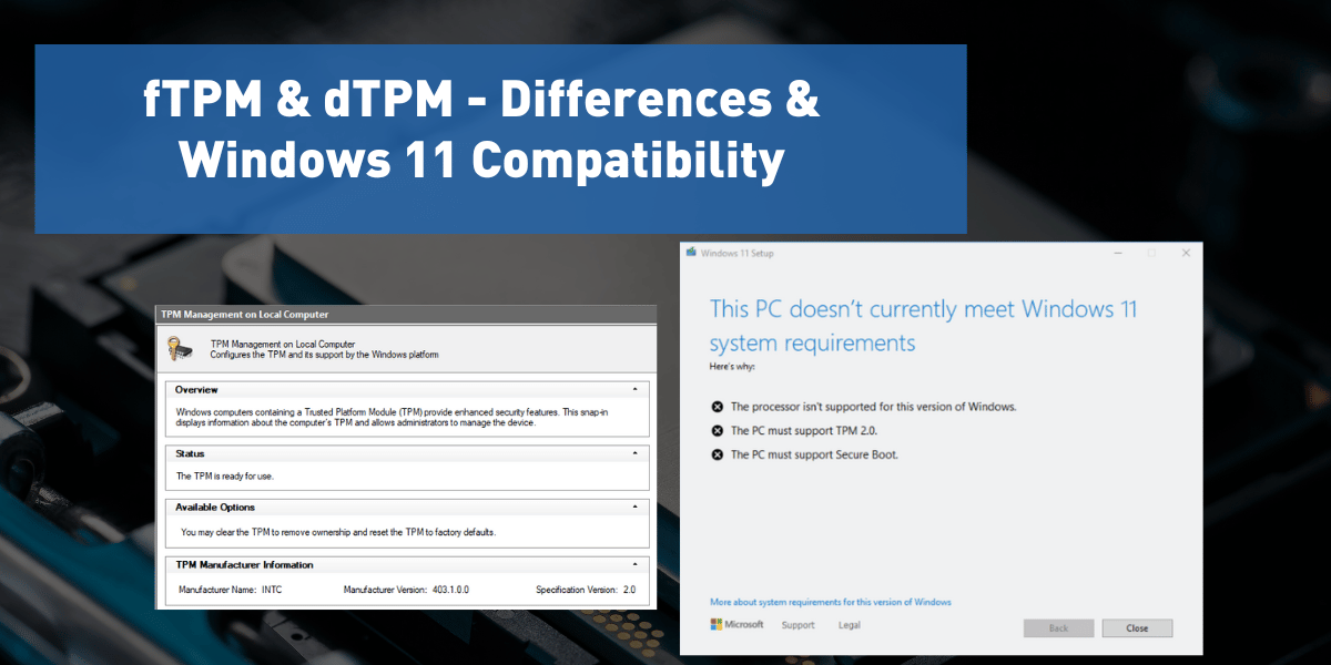 Differences between fTPM & DTPM