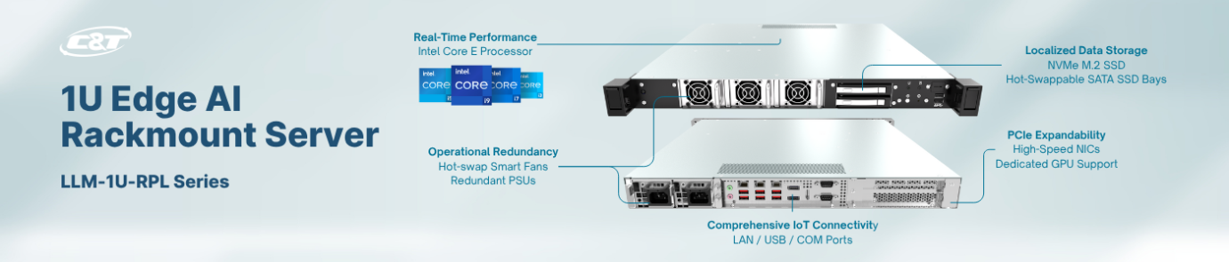 1U Edge AI Server LLM-1U-RPL Series