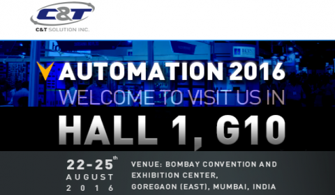 Welcome to visit C&T at Automation Expo 2016 in Mumbai, India.