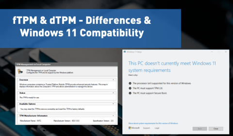 Differences between fTPM vs dTPM – Does it support TPM 2.0 on Windows 11